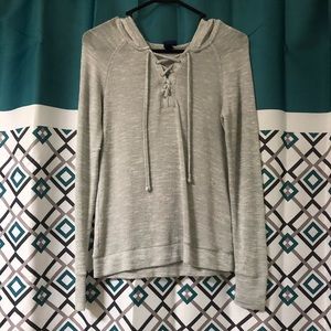 Grey shirt with hood